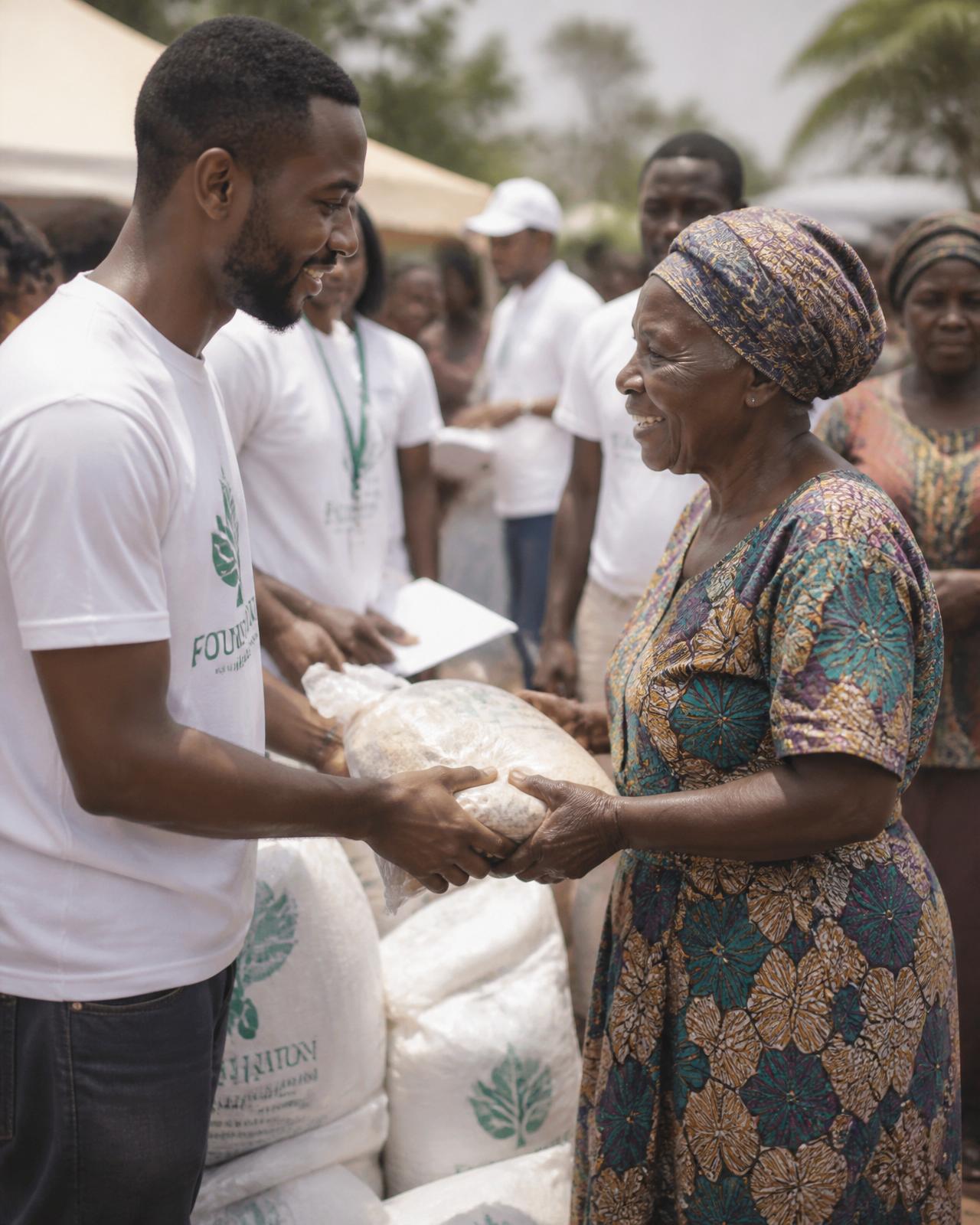 AOL Foundation volunteers supporting livelihood programmes